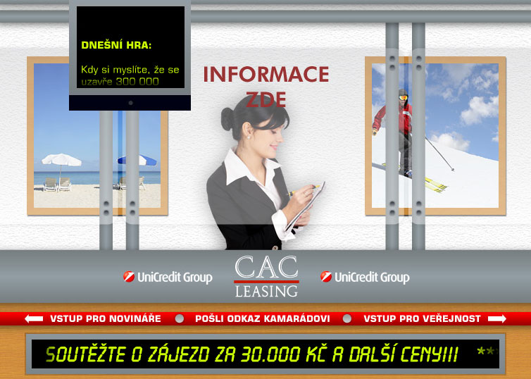 Soutěžní minisite pro CAC Leasing