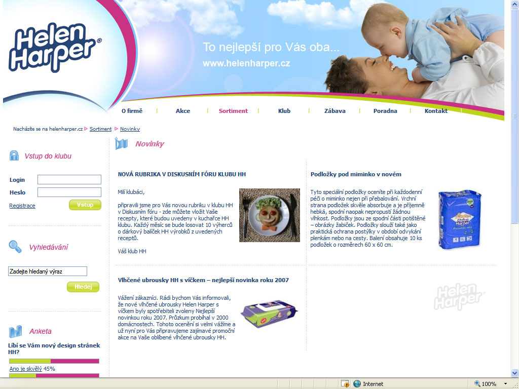 Redesign webu Helen Harper