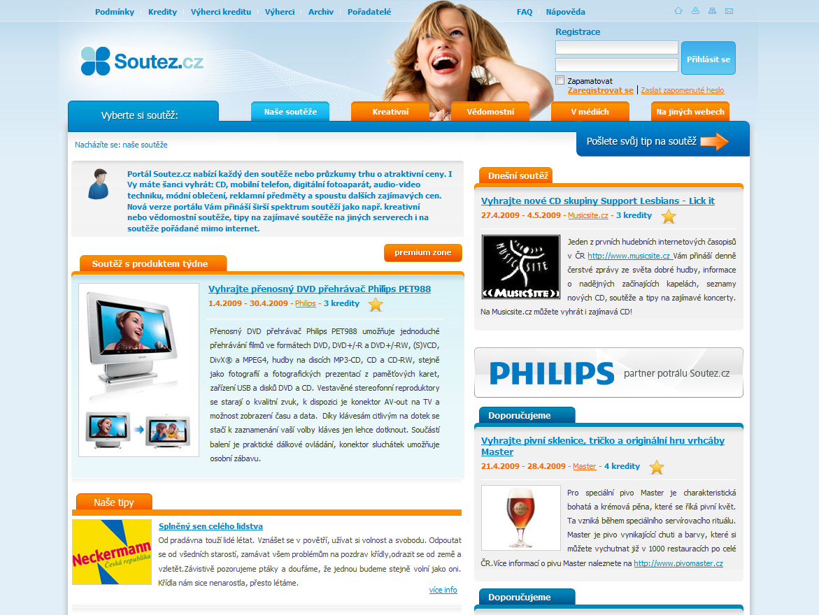 Marketingový projekt Soutez.cz prošel důkladným redesignem
