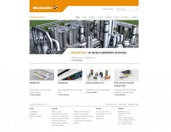 Redesign webu pro společnost Weidmüller