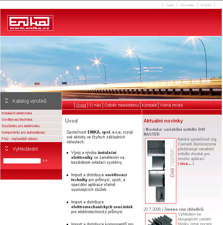 Enika – nová internetová prezentace a e-shop